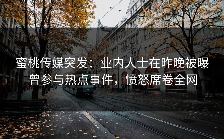 蜜桃传媒突发：业内人士在昨晚被曝曾参与热点事件，愤怒席卷全网
